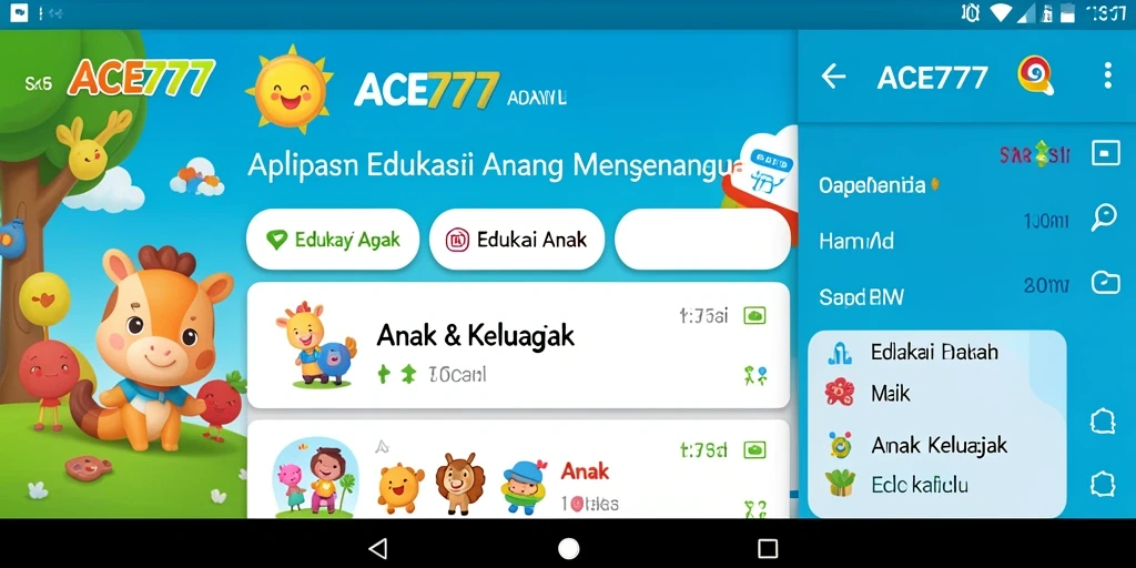 Tampilan antarmuka edukasi yang interaktif dan menyenangkan.