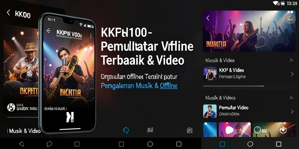 Screenshot KPK100 menampilkan antarmuka Pemutar Video Offline yang menarik dan mudah digunakan.