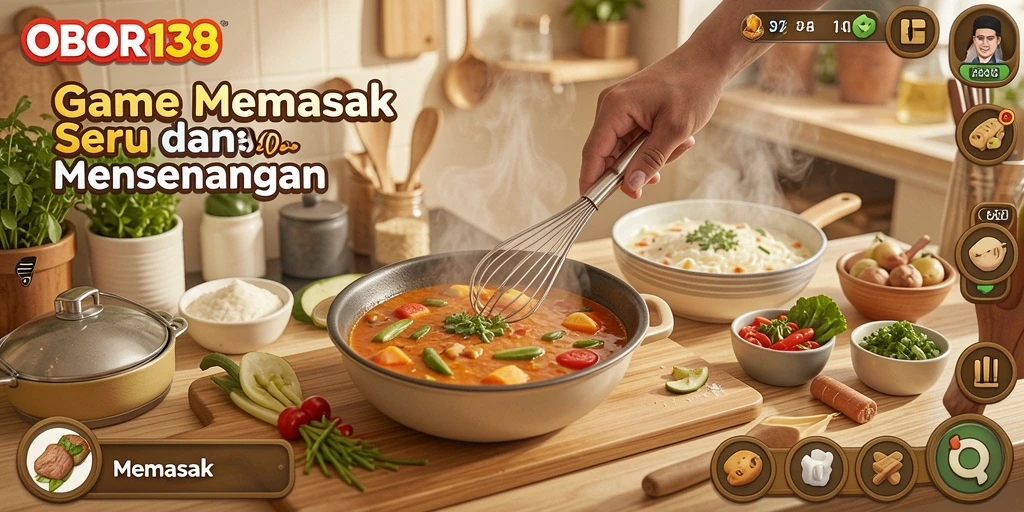 Tampilan main game Memasak yang seru dan menarik di OBOR138.