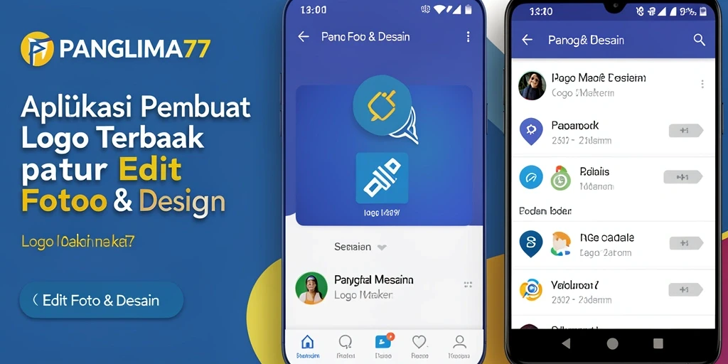 Antarmuka intuitif PANGLIMA77 untuk membuat logo dengan mudah.