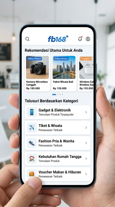 Tampilan katalog aplikasi fb168
